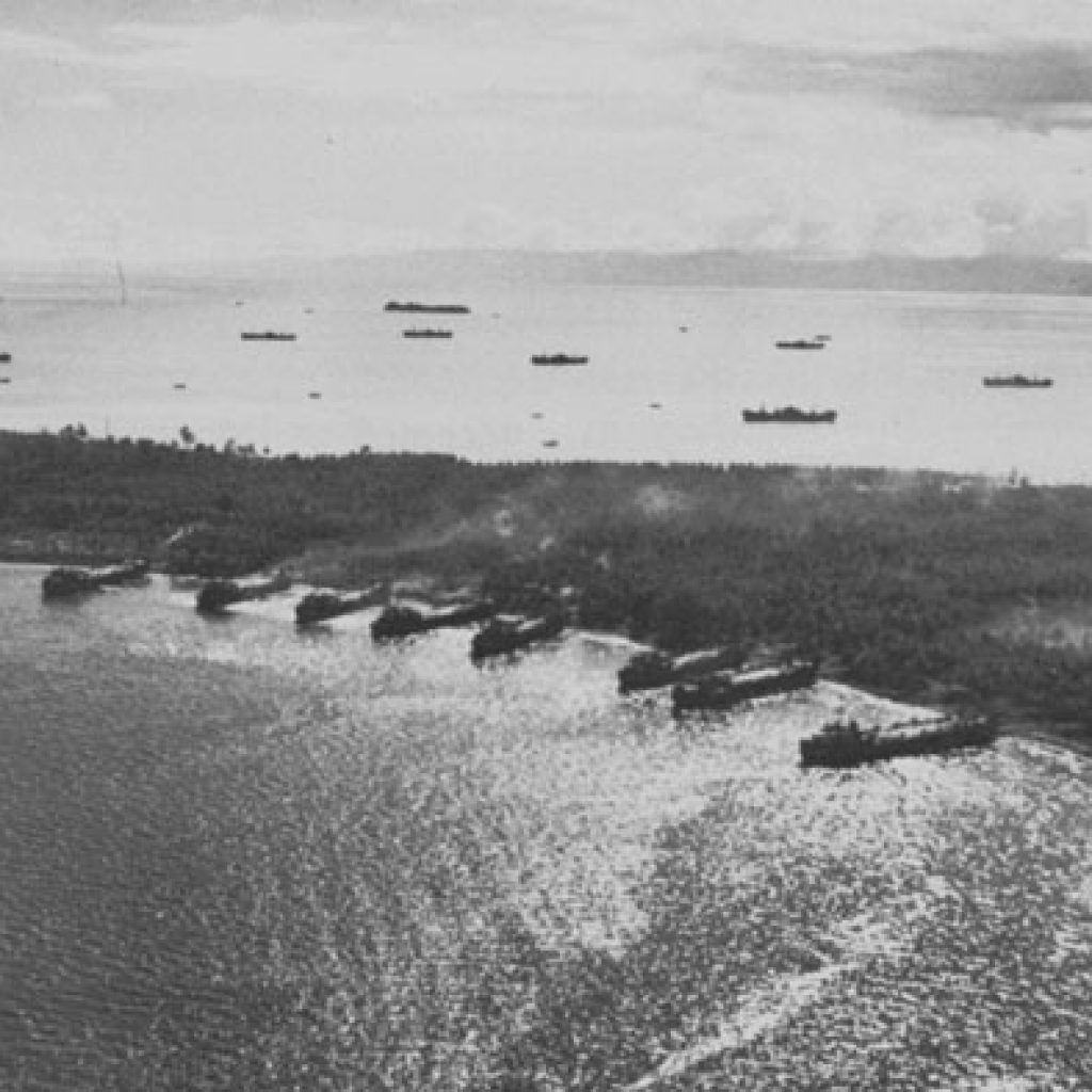 USS Hughes at the Battle of Morotai