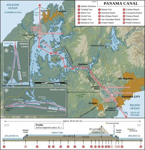 Panama Canal Map 