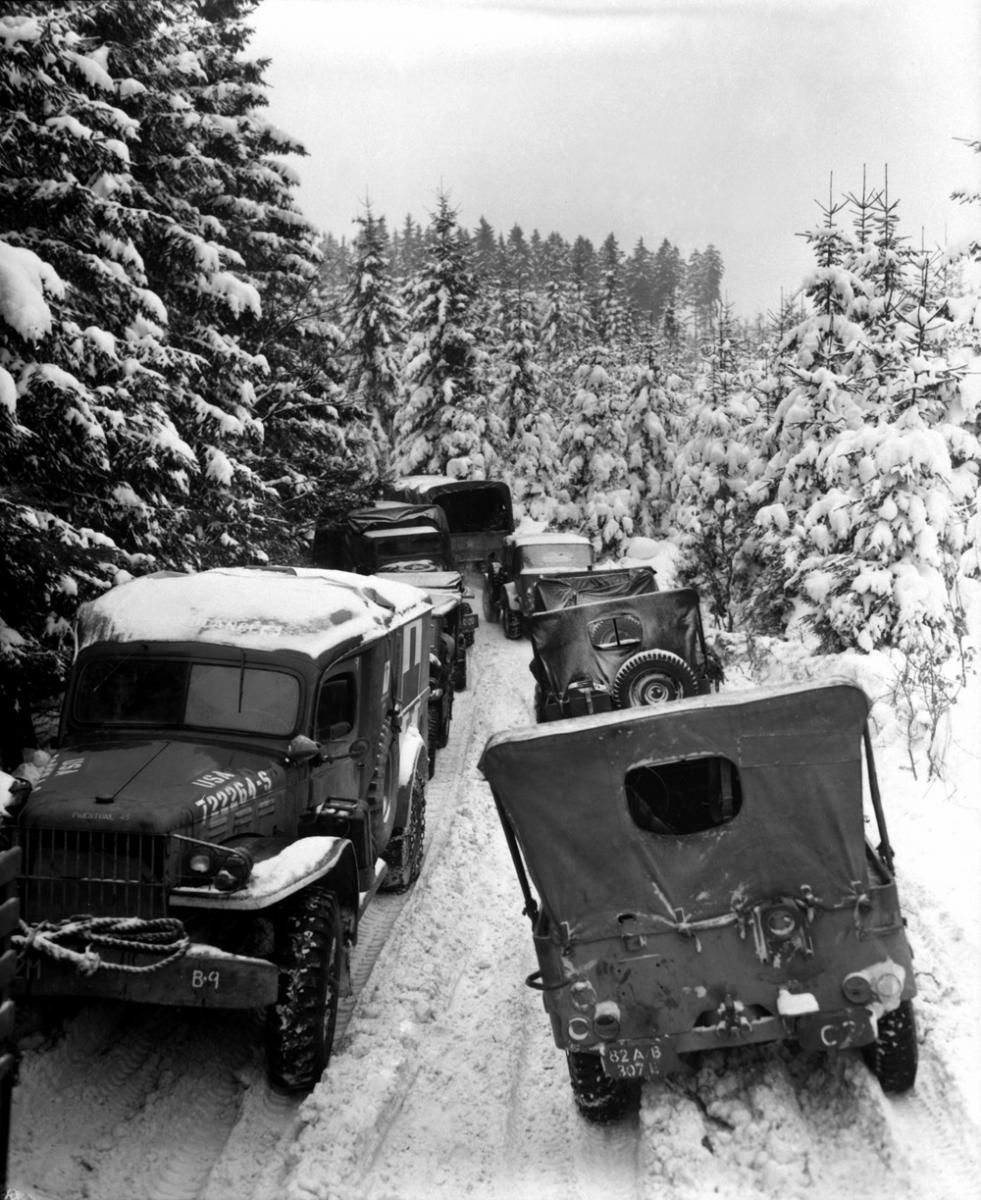 Traffic in Belgium during the Battle of the Bulge